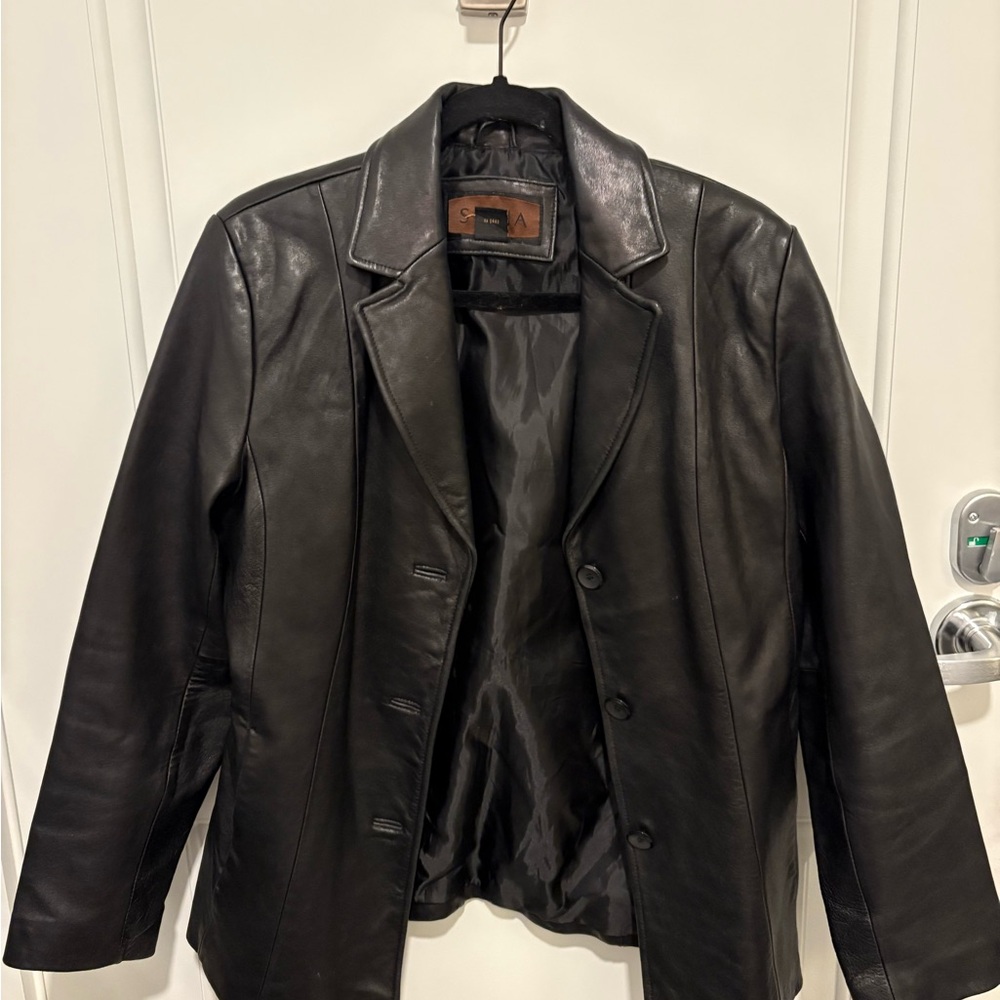 Black Leather Jacket (100% leather)
